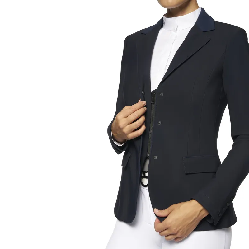 Cavalleria Toscana Competition Zip Women's Show Jacket - Navy-3