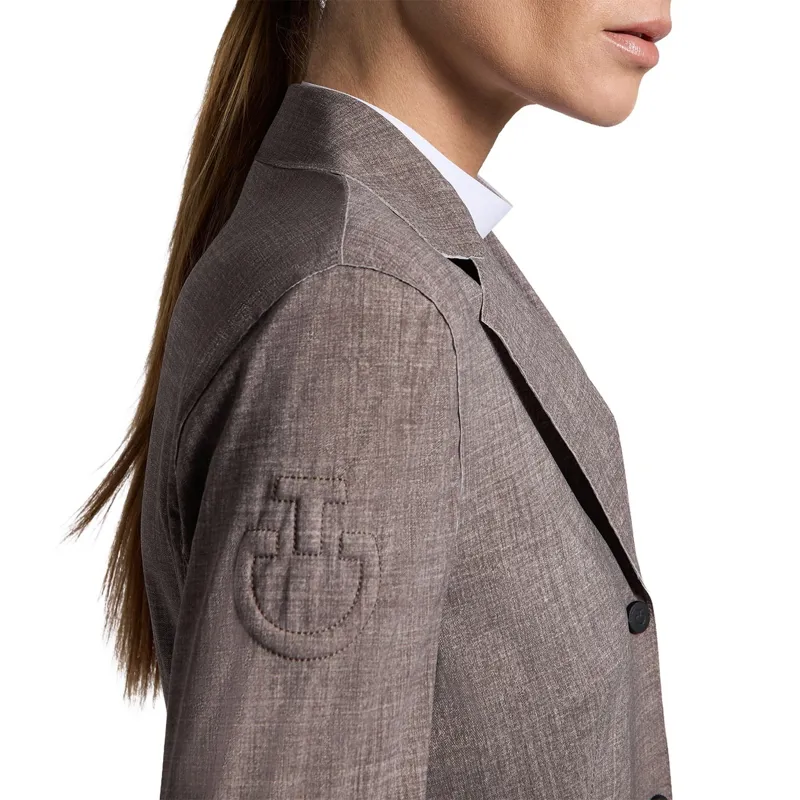 Cavalleria Toscana Raw Cut Women's Show Jacket - Print Tweed-2