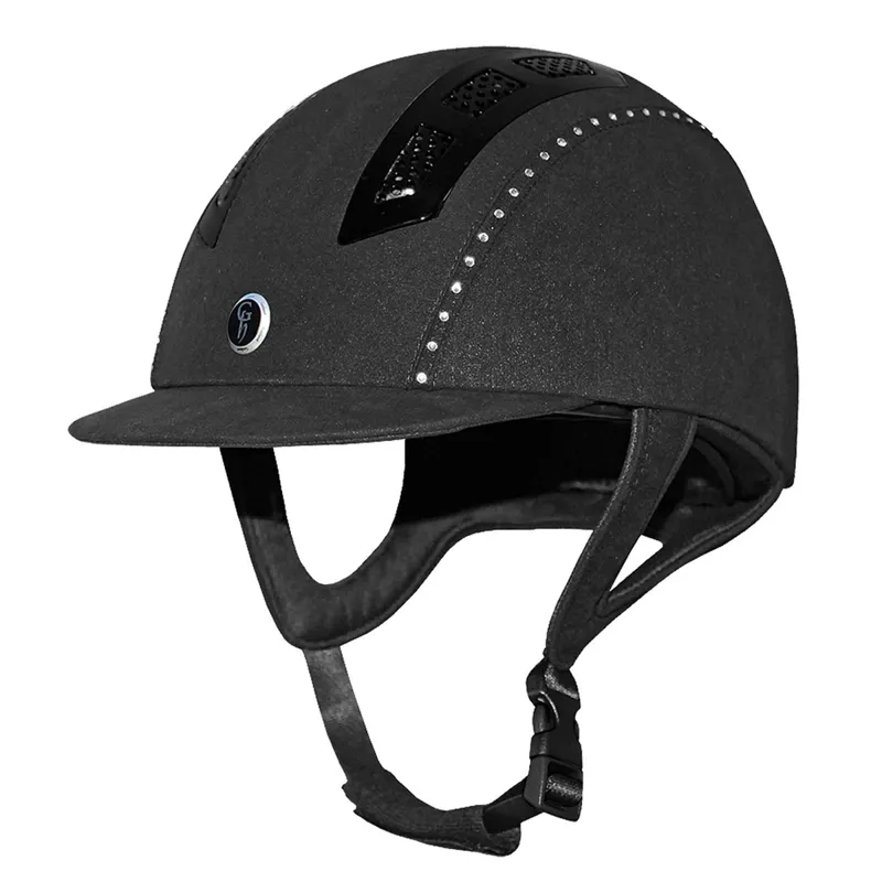 Gatehouse Chelsea Air Flow Pro Suedette Crystal Riding Helmet - Black