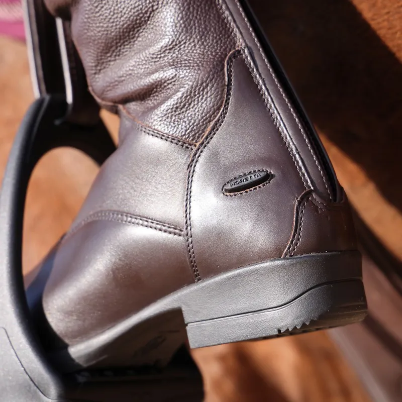 Moretta Gianna Tall Riding Boots - Short Height - Brown-13