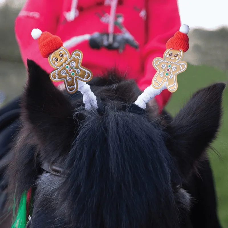 Equetech Christmas Bridle Boppers - Gingerbread Men-1