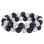 QHP Gloss Hair Scrunchie - White/Black