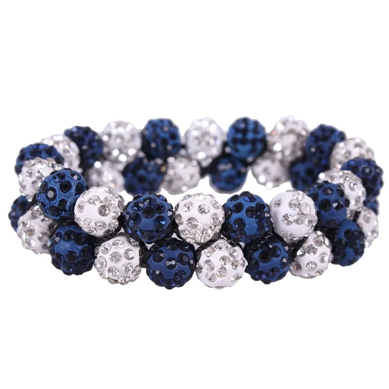 QHP Gloss Hair Scrunchie - White/Navy