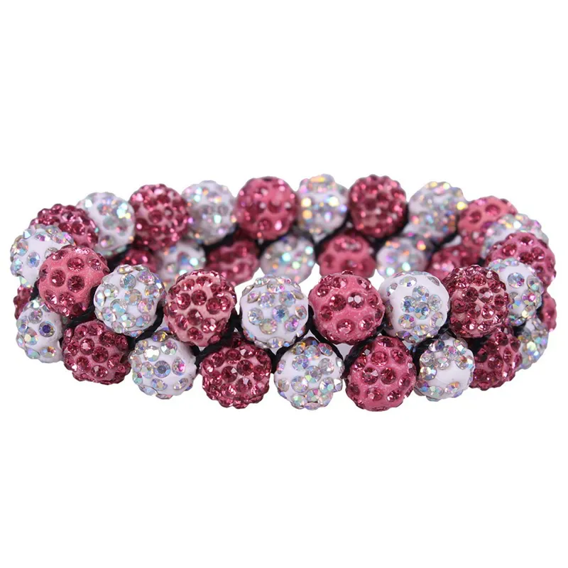 QHP Gloss Hair Scrunchie - White/Pink