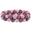 QHP Gloss Hair Scrunchie - White/Pink