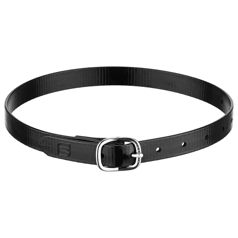 Sprenger Glossy Biothane Spur Straps - Black/Silver