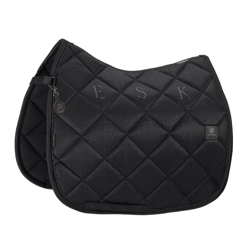 Eskadron Platinum Glossy Bit Dressage Saddle Pad - Black