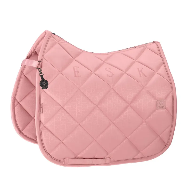 Eskadron Platinum Glossy Bit Dressage Saddle Pad - Soft Rouge