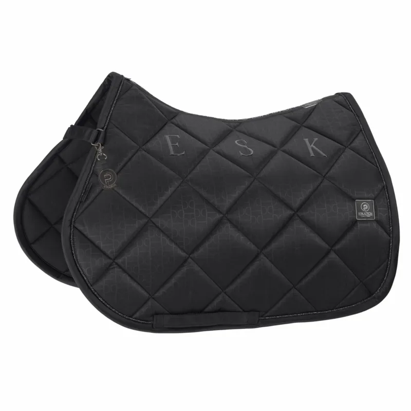 Eskadron Platinum Glossy Bit Saddle Pad - Black