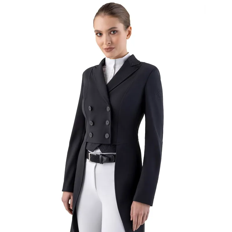 Equiline Graco Women's Competition Tail Coat - Black-2