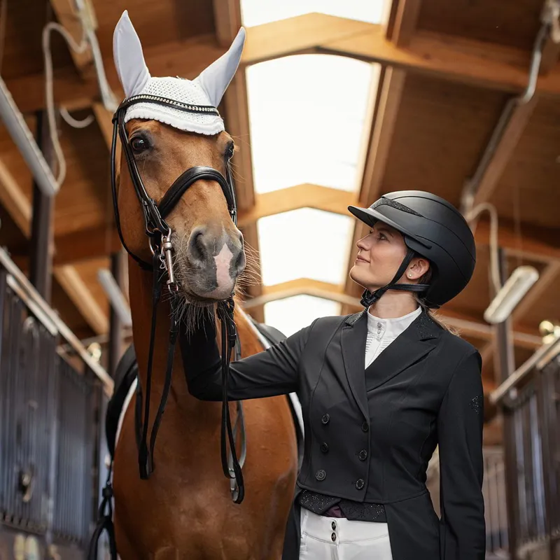 Equiline Graco Women's Competition Tail Coat - Black-1
