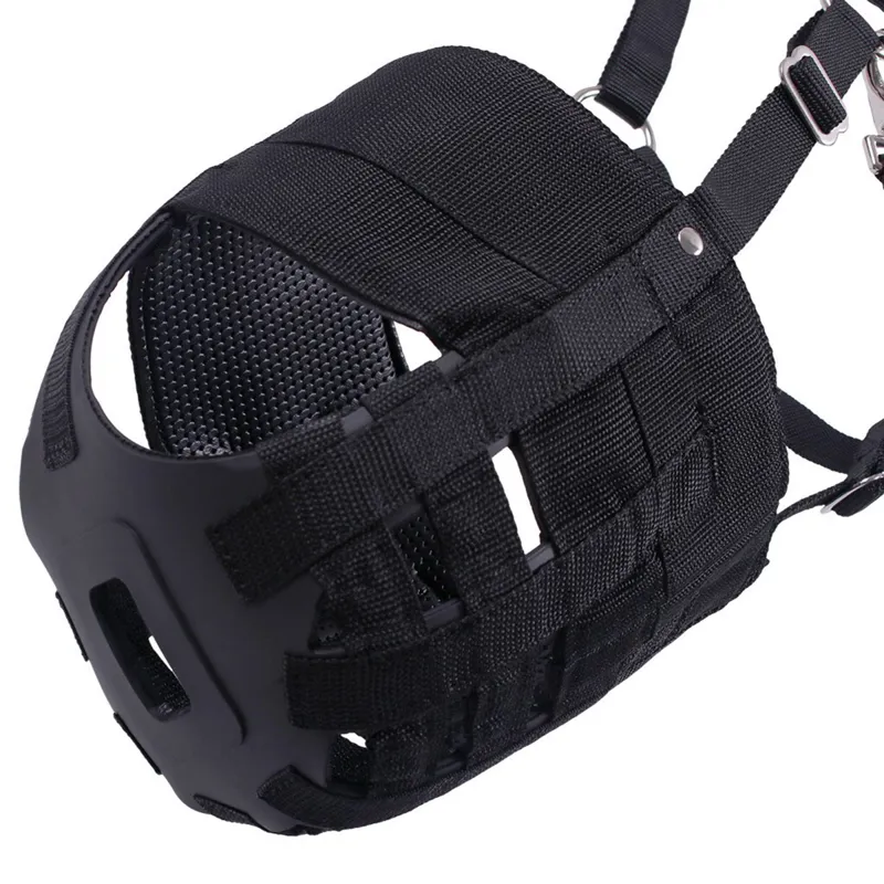 QHP Grazing Muzzle with Nostril Holes - Black-4
