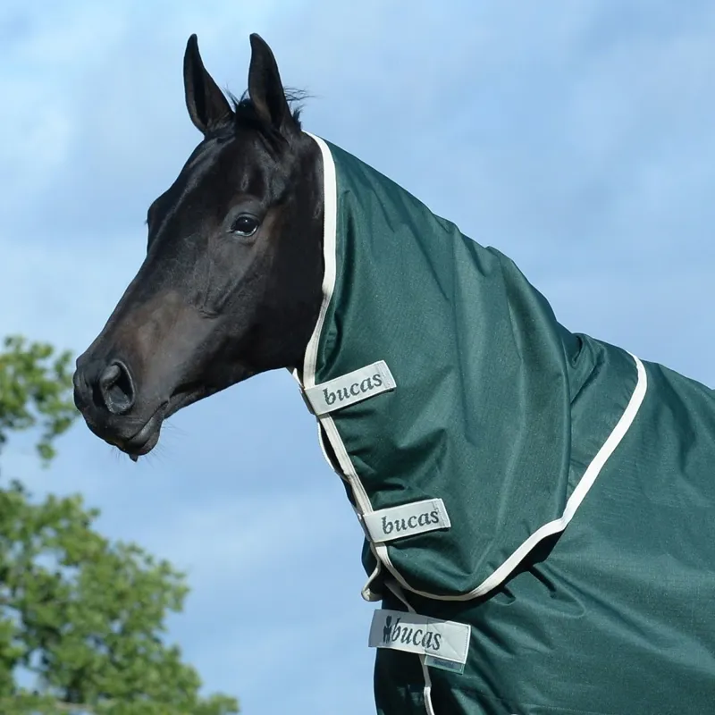 Bucas Greenline Combi 100g Neck Cover - Green/Cream-1