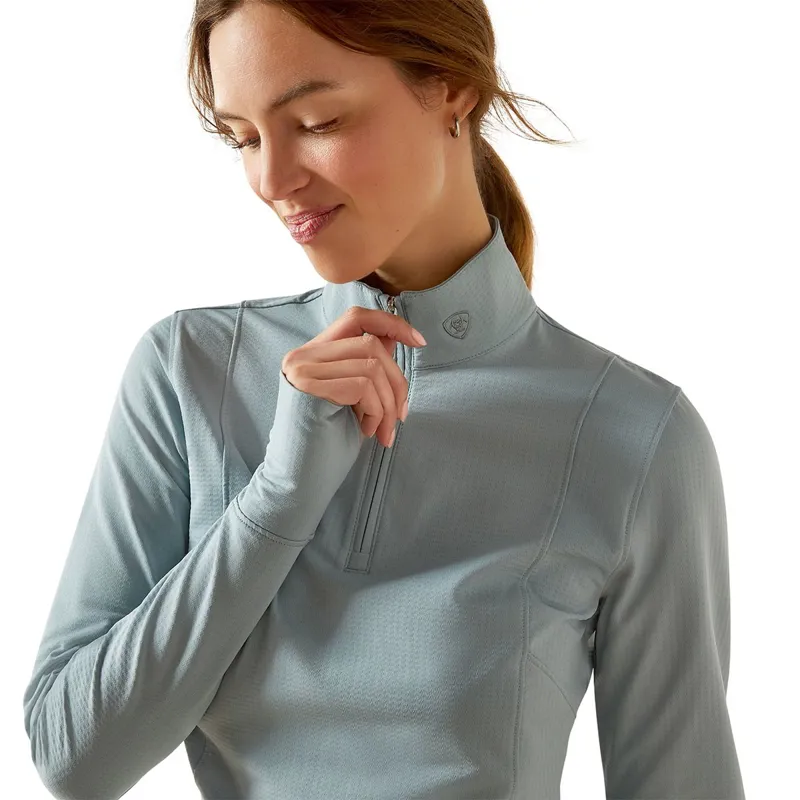 Ariat Gridwork 2.0 1/4 Zip Women's Base Layer - Lead-3