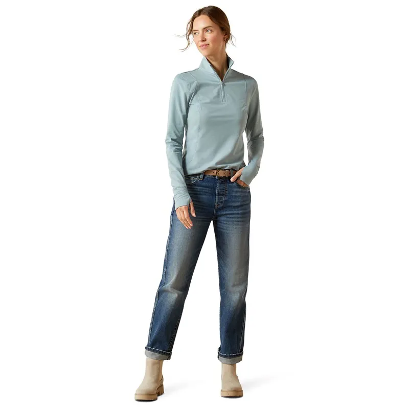 Ariat Gridwork 2.0 1/4 Zip Women's Base Layer - Lead-1