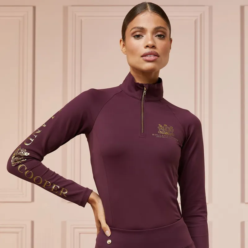 Holland Cooper Long Sleeve Ladies Base Layer - Mulberry