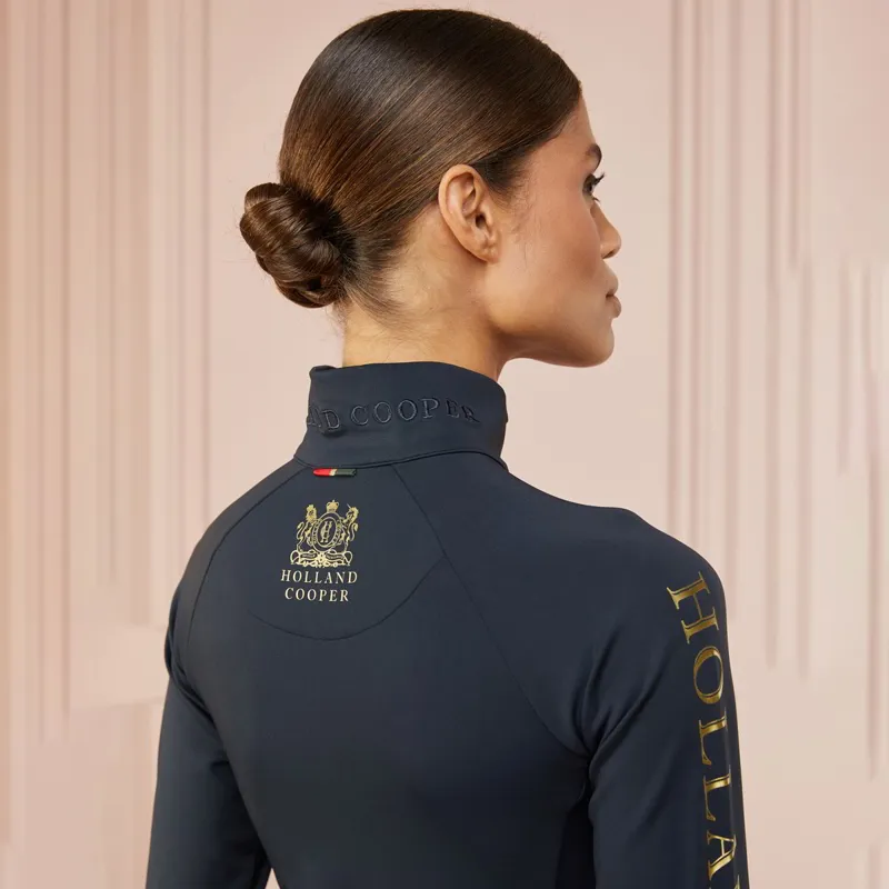 Holland Cooper Long Sleeve Ladies Base Layer - Slate Gold-1