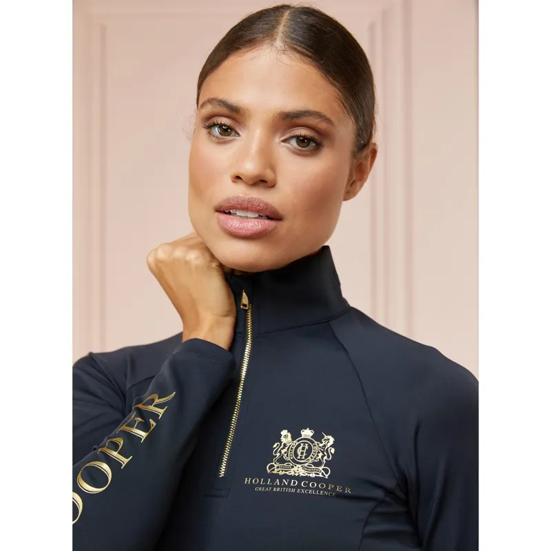 Holland Cooper Long Sleeve Ladies Base Layer - Slate Gold-4