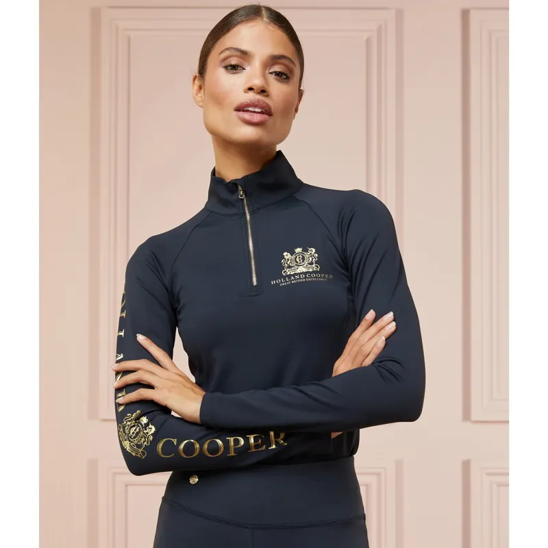 Holland Cooper Long Sleeve Ladies Base Layer - Slate Gold-5