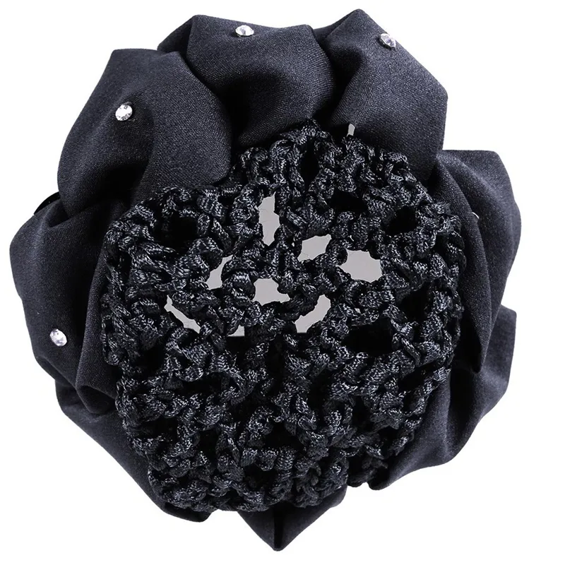 QHP Flower Hair Bow - Black-1