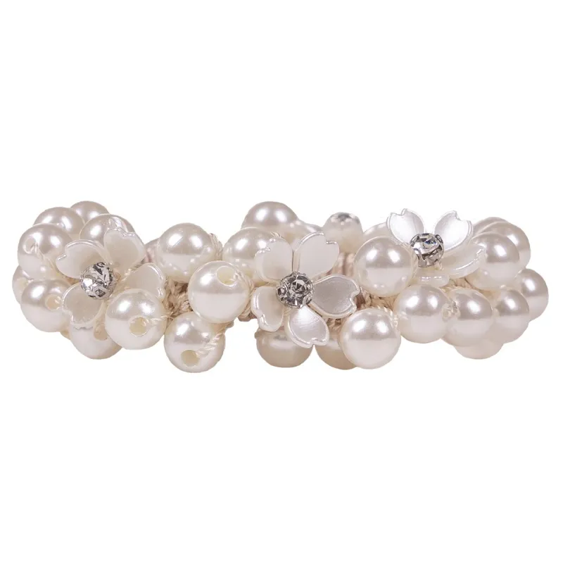 QHP Flower Scrunchie - White-1