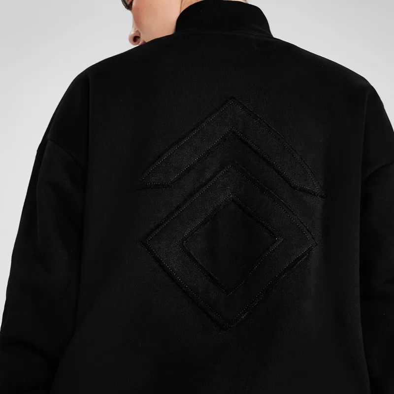 Aztec Diamond Premium Half Zip Women's Sweater - Black-1