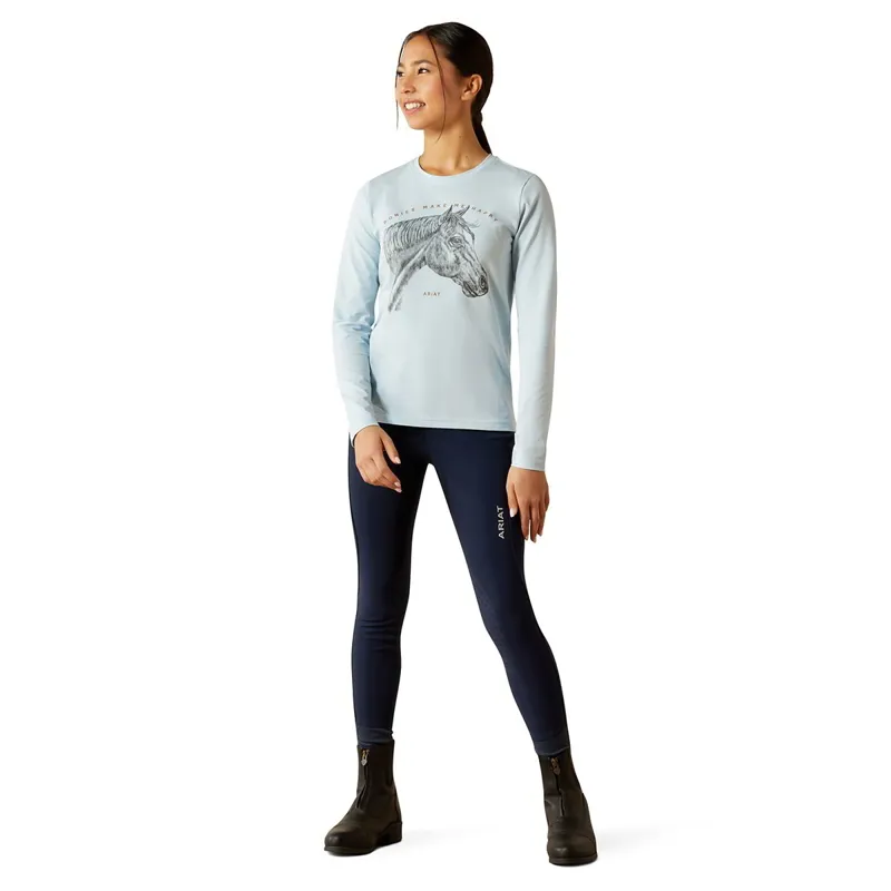 Ariat Happy Junior Girls Long Sleeve Tee - Skywalk-3