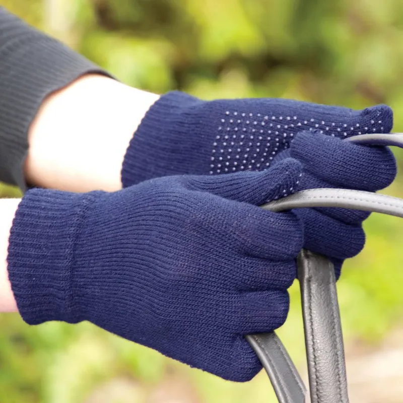 Harlequin Magic Junior Riding Gloves - Navy-1