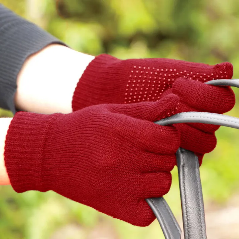 Harlequin Magic Junior Riding Gloves - Red-1