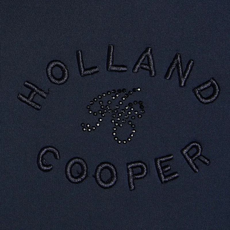 Holland Cooper Hartpury Crystal Training Zip Sweater - Ink Navy-2