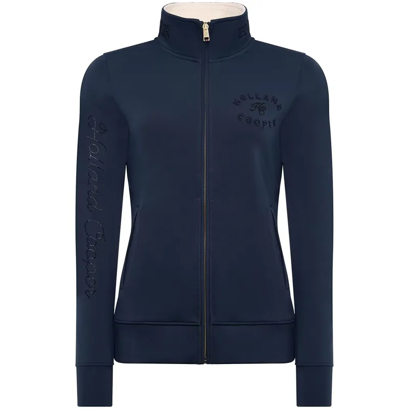 Holland Cooper Hartpury Crystal Training Zip Sweater - Ink Navy-1