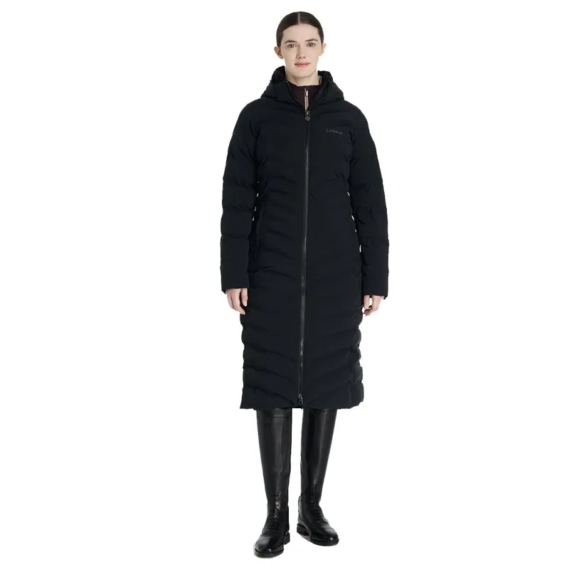 LeMieux Hayley Women's Water Resistant Long Line Puffer Jacket - Black-8