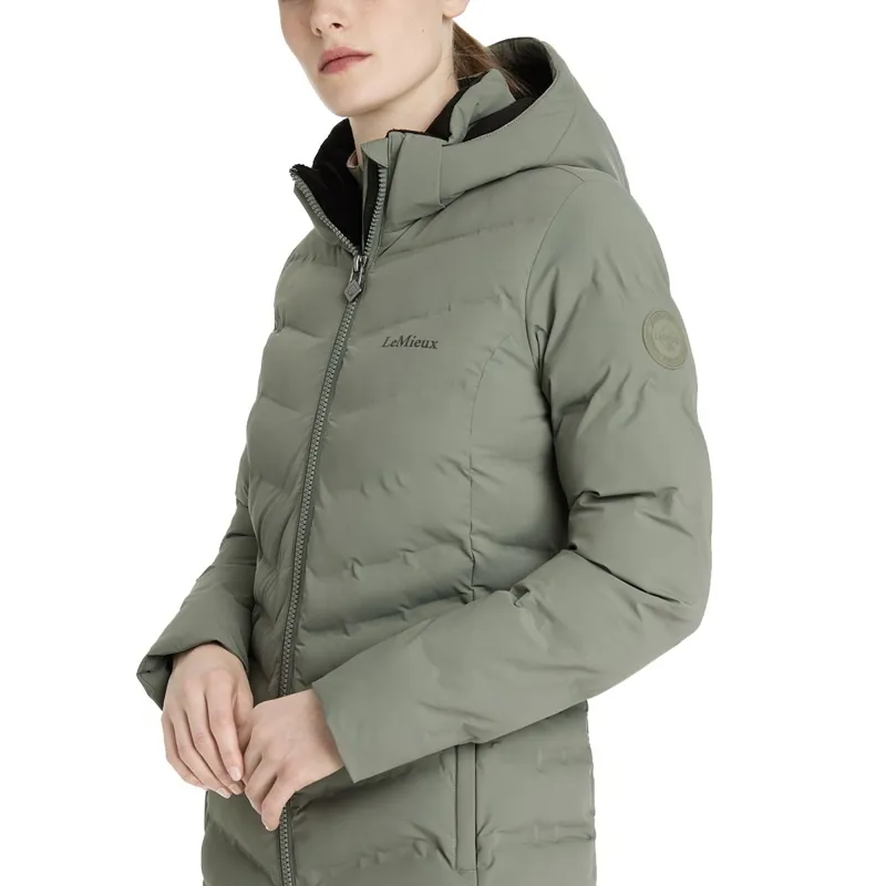 LeMieux Hayley Women's Water Resistant Longline Puffer - Rosemary-6