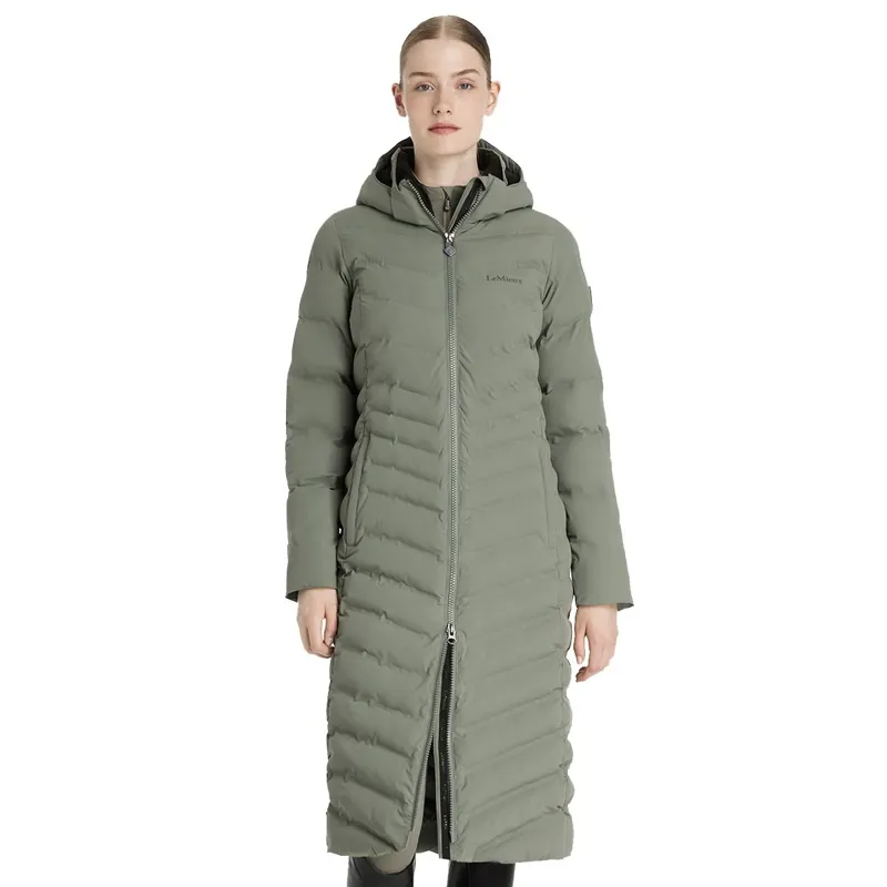 LeMieux Hayley Women's Water Resistant Longline Puffer - Rosemary-1
