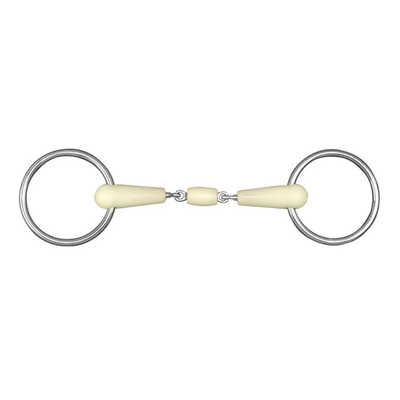 Happy Mouth HB2801 Double Jointed Loose Ring Snaffle Bit-1