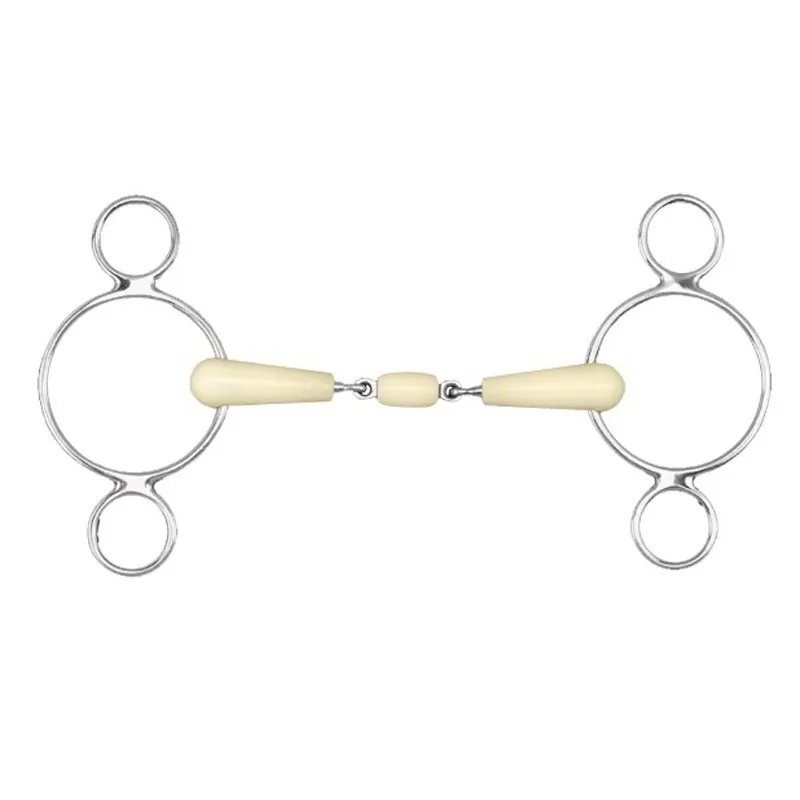 Happy Mouth HB2821 Double Jointed 2 Ring Dutch Gag Bit