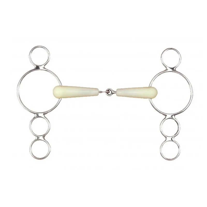 Happy Mouth HB2950 Jointed 3 Ring Dutch Gag Bit