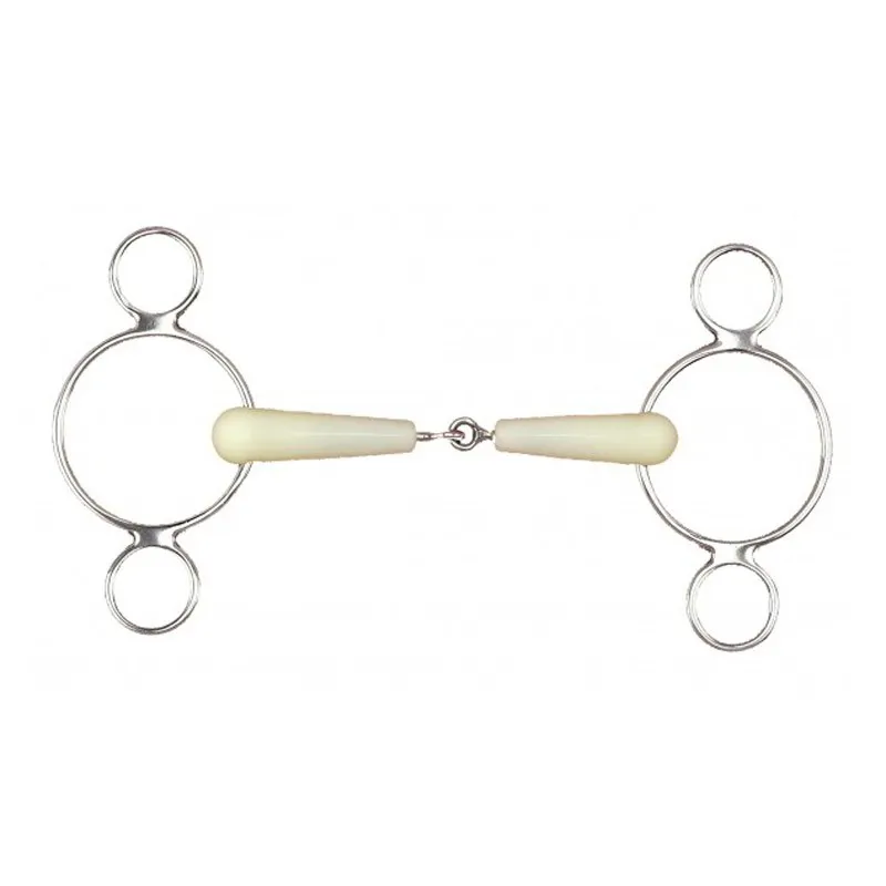 Happy Mouth HB2955 Jointed 2 Ring Dutch Gag Bit-1