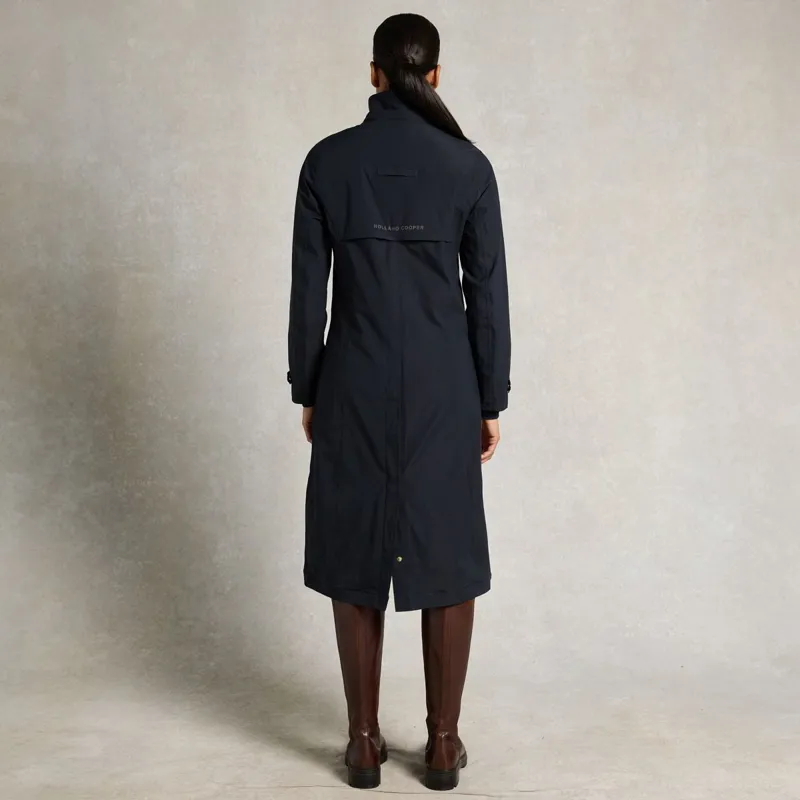 Holland Cooper Folgate Women's Long Waterproof Riding Coat - Ink Navy-2