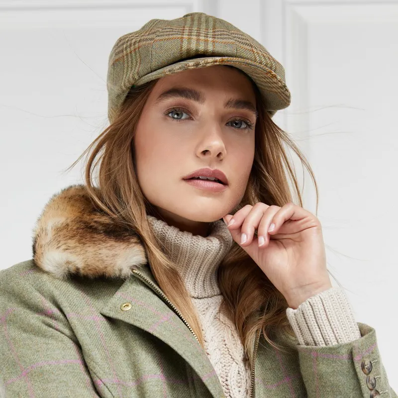 Holland Cooper Baker Boy Tweed Cap - Leveret-1