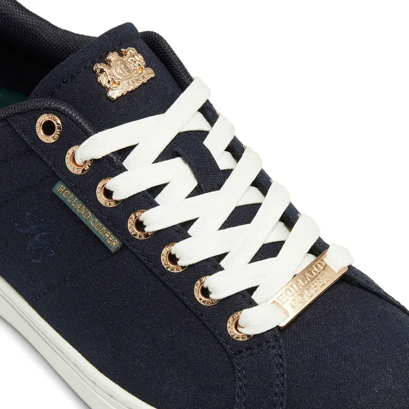 Holland Cooper Chelsea Ladies Court Sneakers - Ink Navy-2