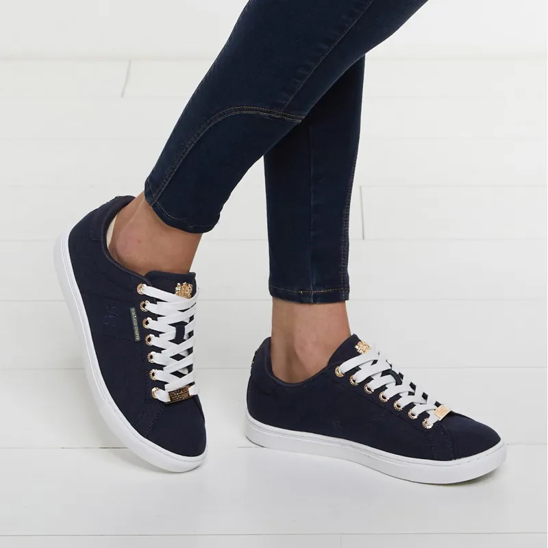 Holland Cooper Chelsea Ladies Court Sneakers - Ink Navy-4