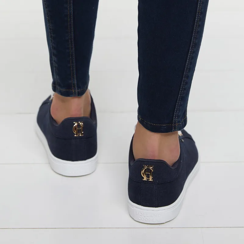 Holland Cooper Chelsea Ladies Court Sneakers - Ink Navy-5