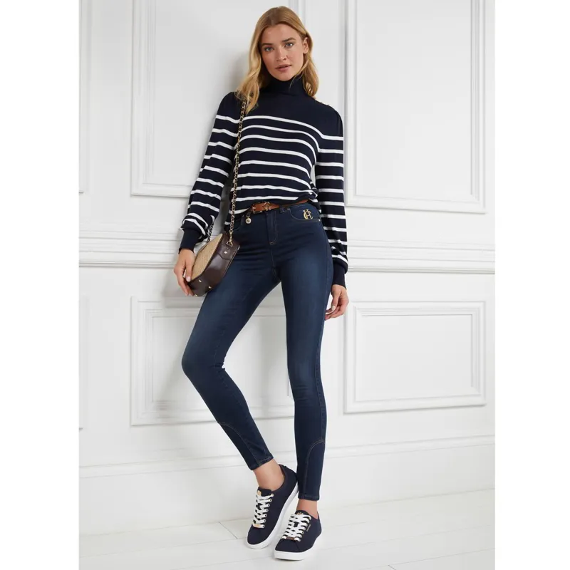 Holland Cooper Chelsea Ladies Court Sneakers - Ink Navy-6