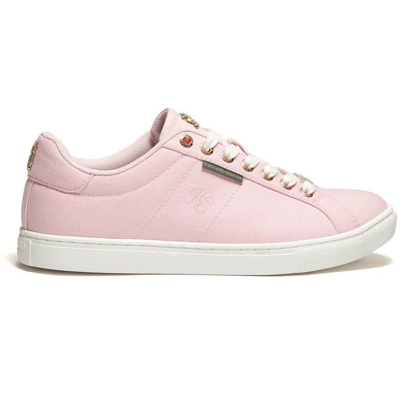 Holland Cooper Chelsea Ladies Court Sneakers - Soft Pink-1