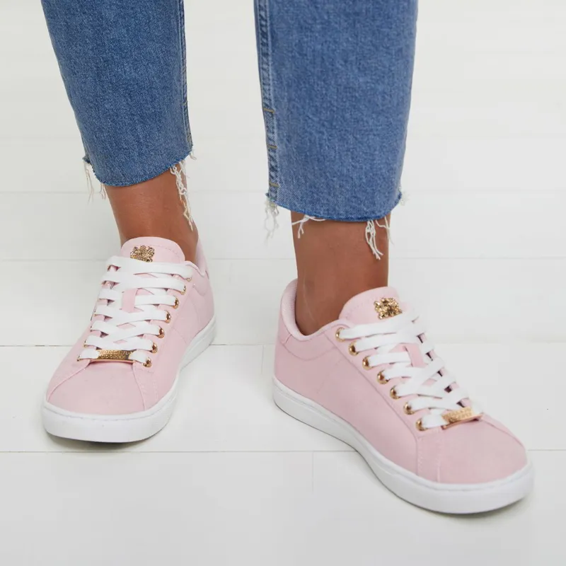 Holland Cooper Chelsea Ladies Court Sneakers - Soft Pink-4