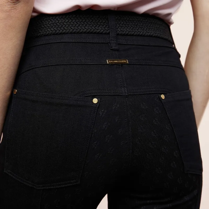 Holland Cooper Denim Thermal Full Grip Ladies Breeches - Black-3