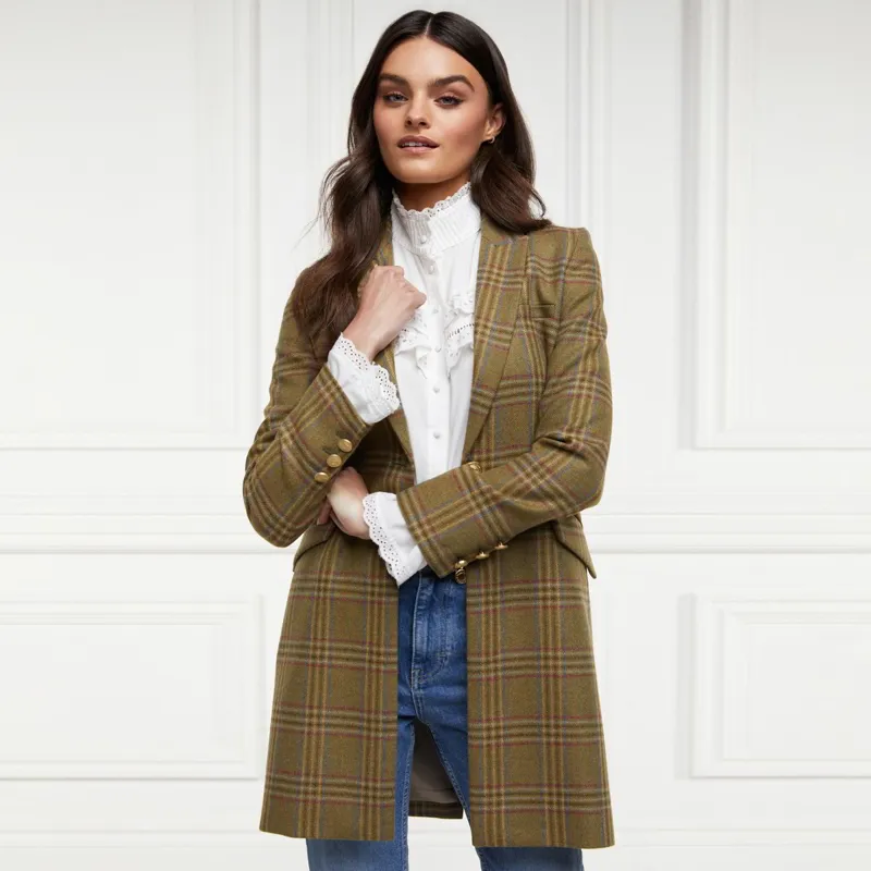 Holland Cooper Highgrove Women's Tailored Coat - Avebury Green Check
