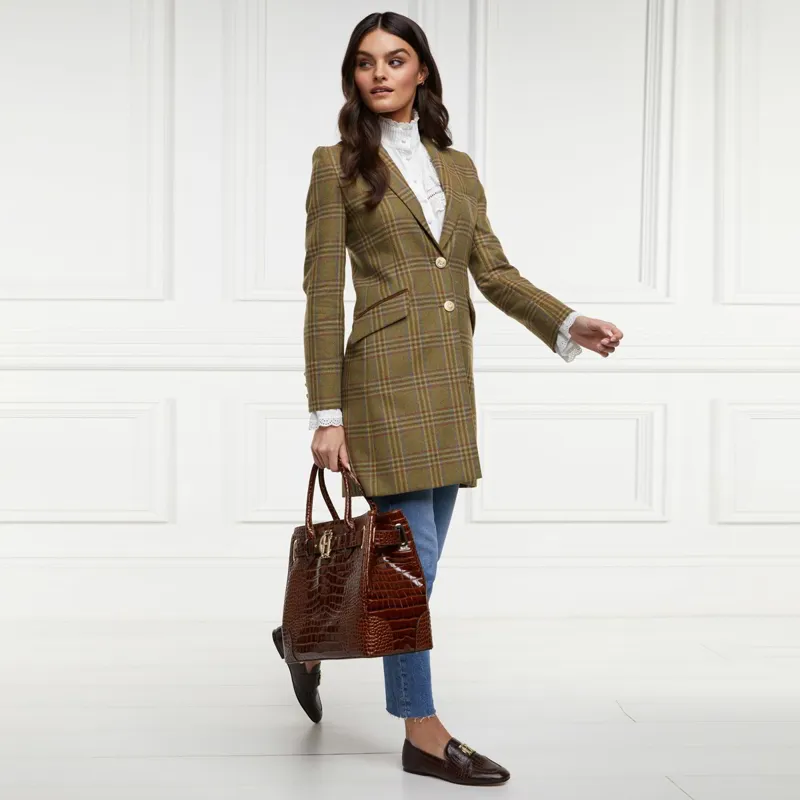 Holland Cooper Highgrove Women's Tailored Coat - Avebury Green Check-6