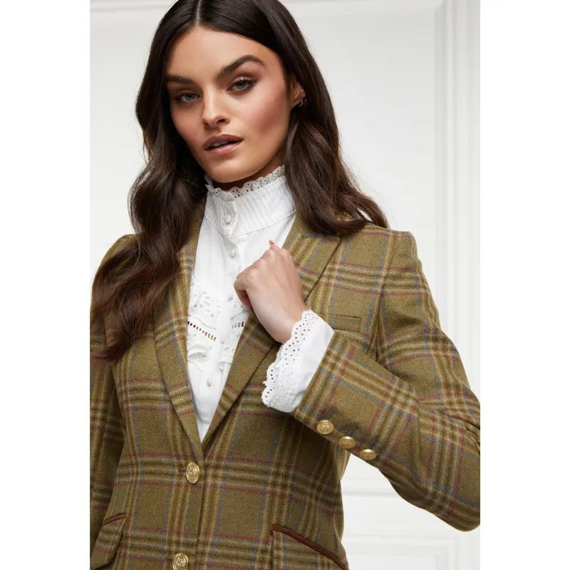 Holland Cooper Highgrove Women's Tailored Coat - Avebury Green Check-3